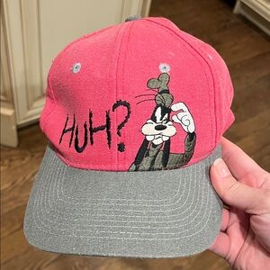 Mickey unlimited vtg Red and Gray Goofy Embroidered Cap